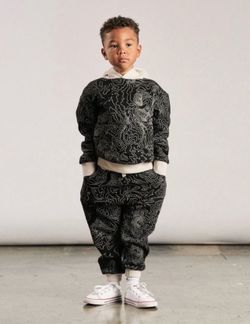 Little Bipsy Ski Resort Collection Hoodie and Jogger - Black (size 10Y)