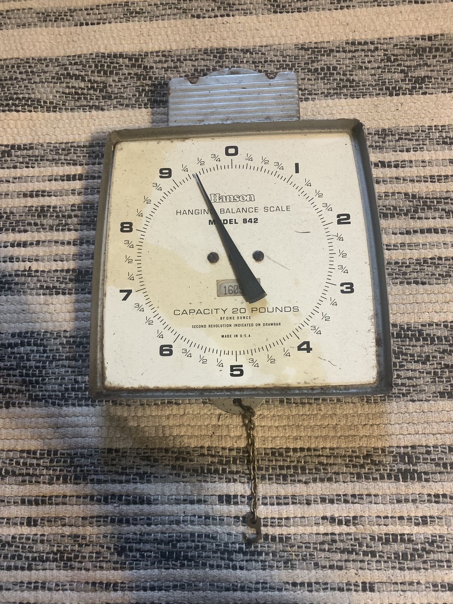 Hanson Hanging Balance Scale Model 842 Made In USA