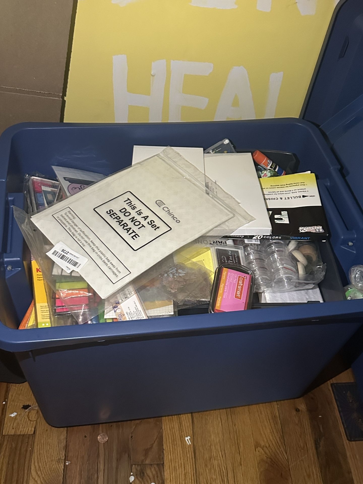 Container Of Scrapbooking supply