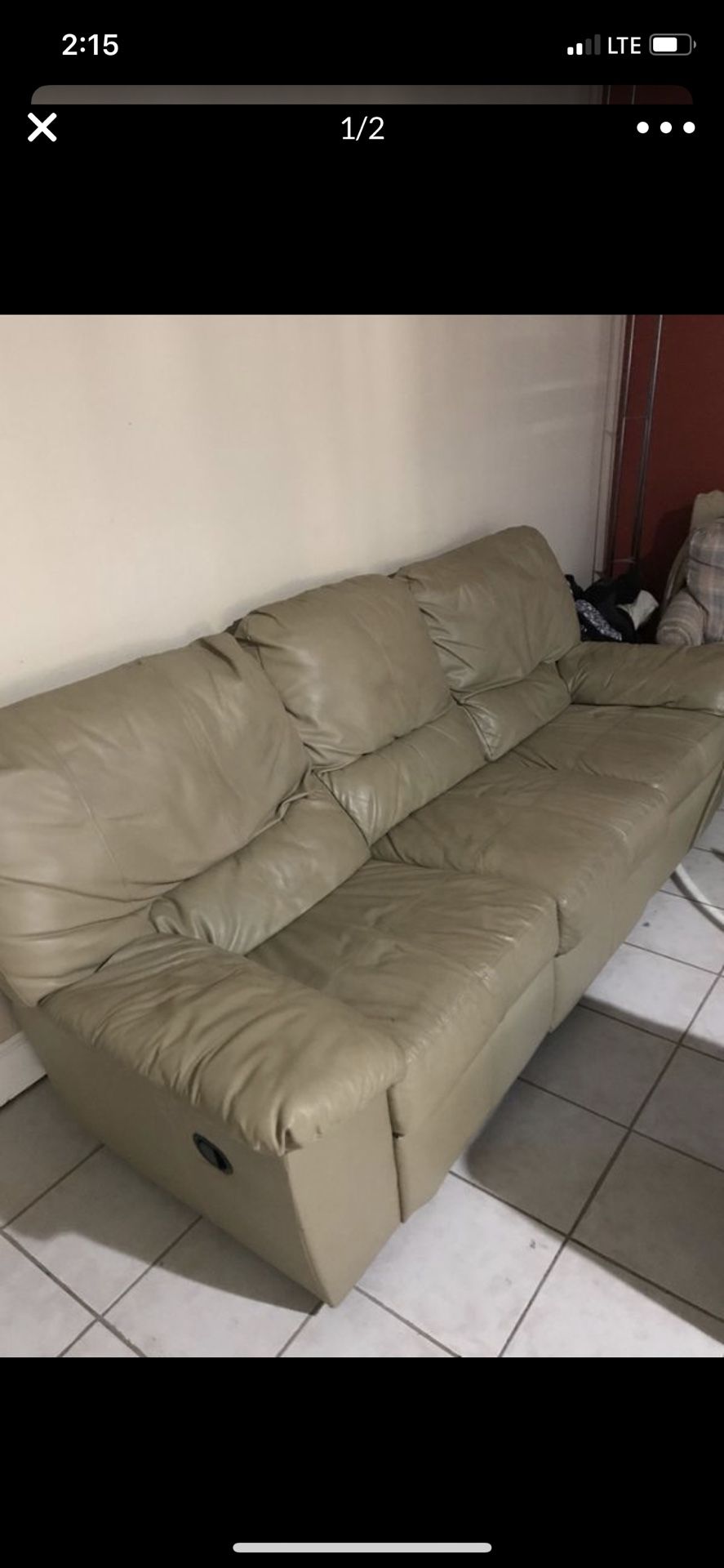Leather sofa