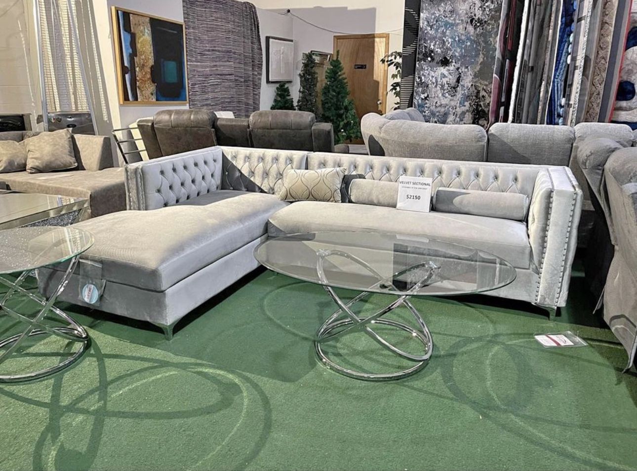 New Sectionals sofas loveseats SHOP NOW PAY LATER INTEREST FREE FINANCING AVAILABLE.