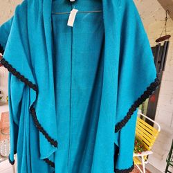 Flowy Nicole Brand Vintage Teal/ Turquoise Jacket