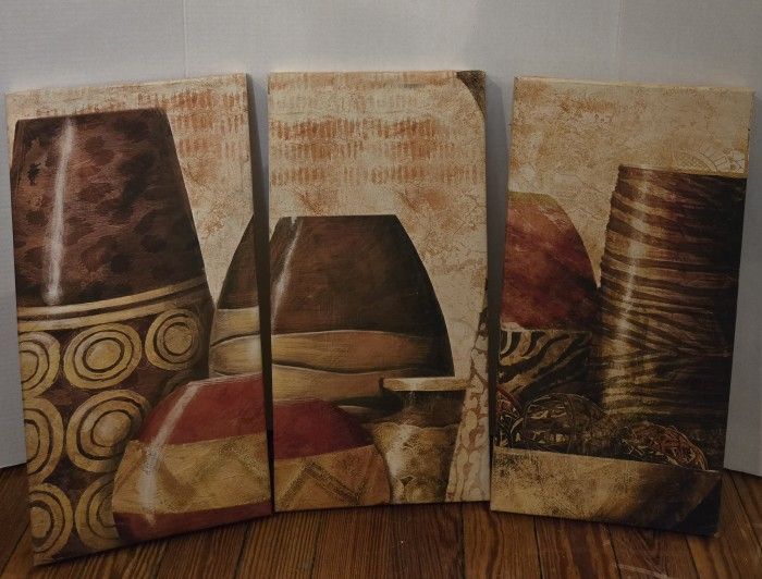 Trio Of Pretty Canvas Art.