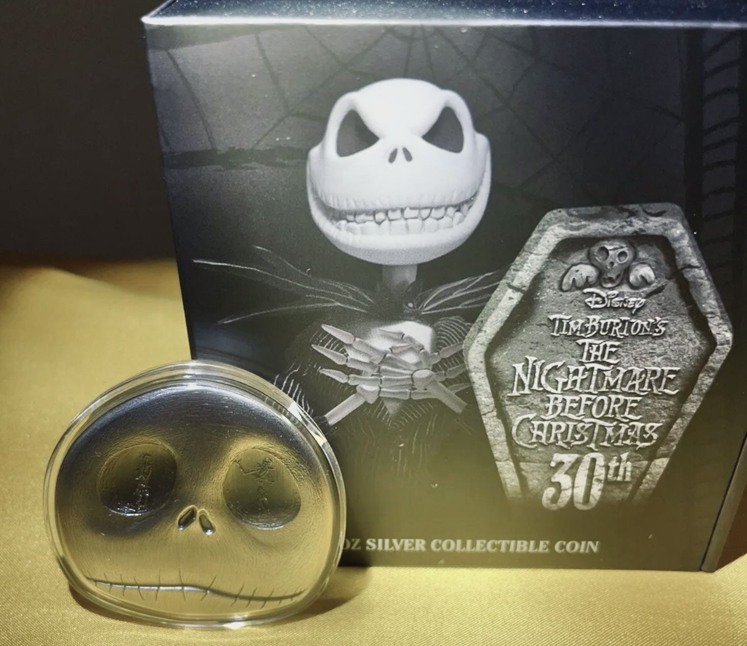 The Nightmare Before Christmas 1oz 30th Anniversary Collectible Coin