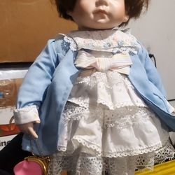 14" Danbury Mint Vintage Porcelain Collector Easter Doll MELISSA Elke Hutchens