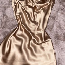 Gold Silk Dress
