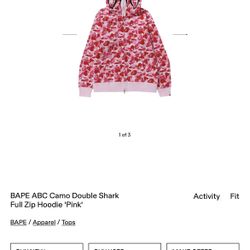 BAPE Pink Camo Double Shark Jacket.