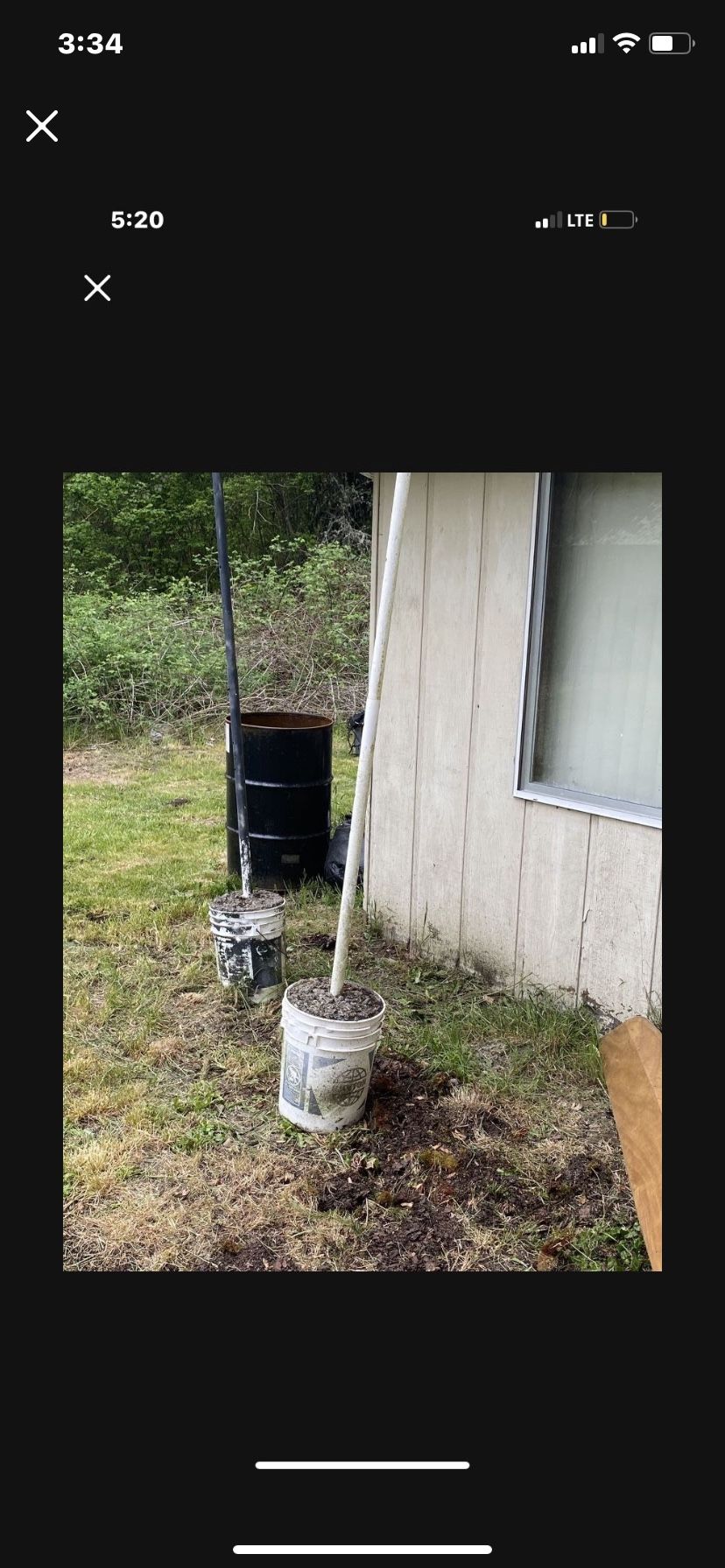 Volleyball badminton poles, 8 feet tall