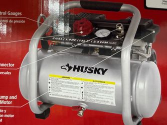 Husky 2 Gal. 135 PSI Portable Electric Quiet Jobsite Air Compressor