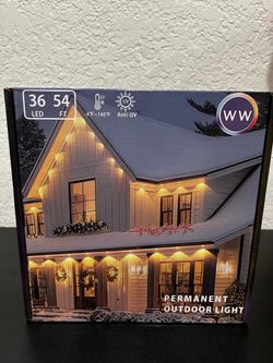 New vanglow permanent outdoor lights. 36 LED, warm lights