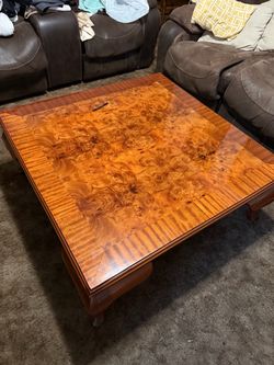Vintage Burl Wood Coffee Table – Beautiful Unique Top