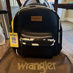 Wrangler Black Cow Print Backpack 