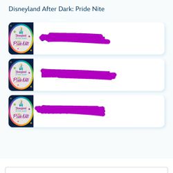 Disney pride Night Tickets 
