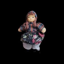 Vintage Doll Springford Inc  Porcelain Face  Bean Bag 5” Girl