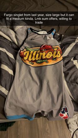 Size large blue Illinois Fargo singlet 2025