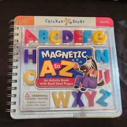 Brand New Klutz Chicken Socks Magnetic A to Z Activity Book
