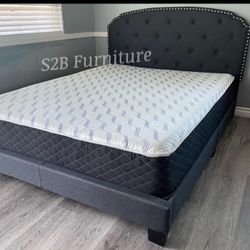 Full Size Burlap With Orthopedic Mattress 