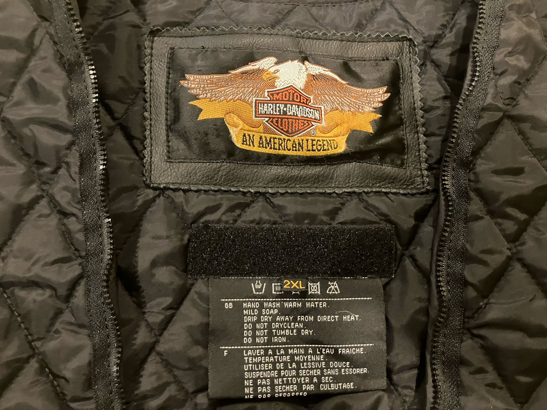 Harley Davidson black leather jacket 2XL