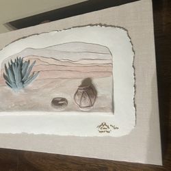 12X20 Art Work Hand Cast Paper Sculpture  #4/250