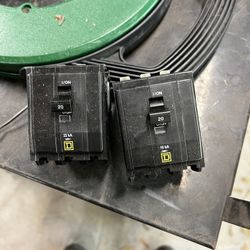 Square D 3 Pole 20 Amp Breakers.