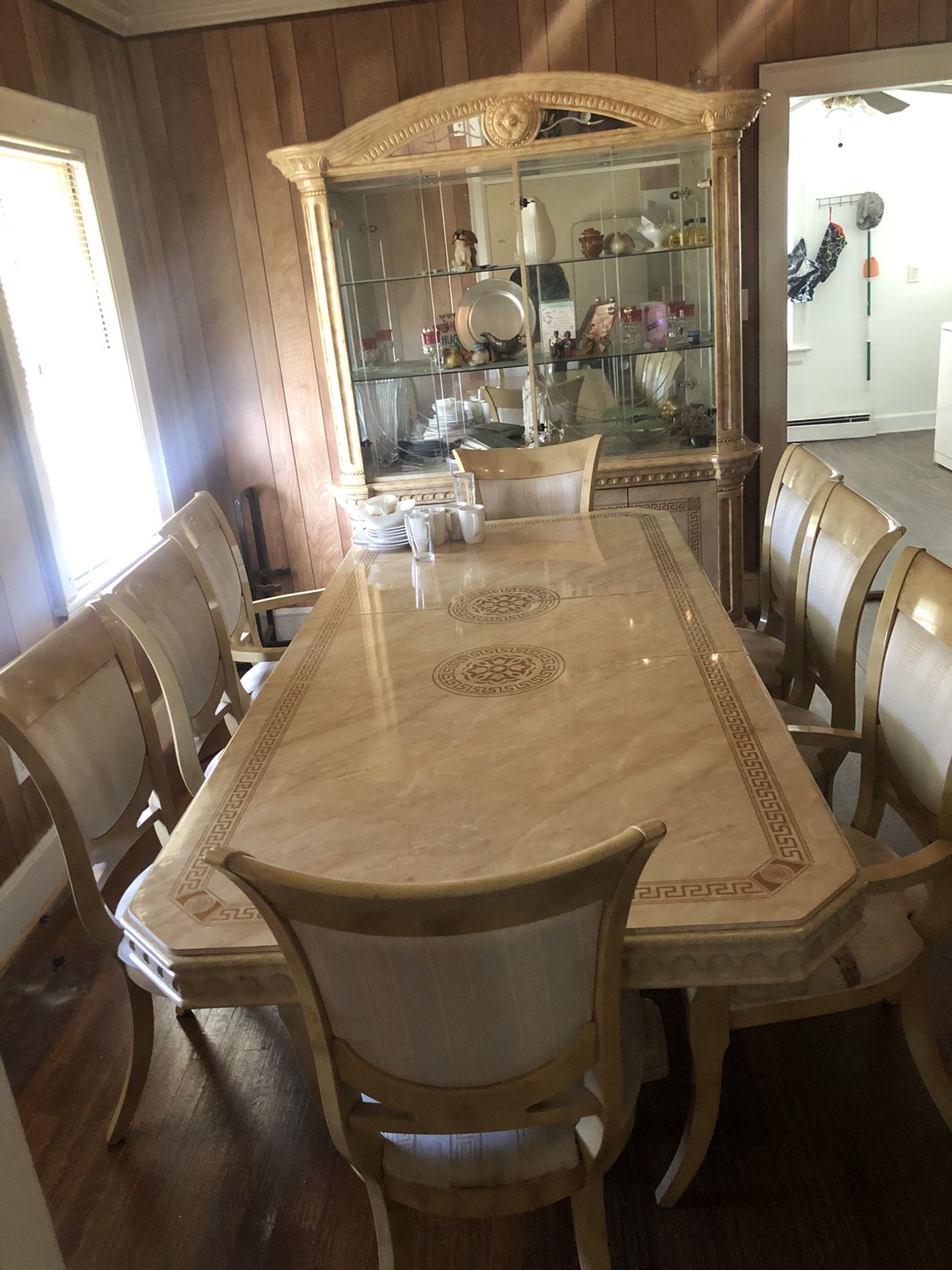 Large Dinning Room Table and China Cabinet