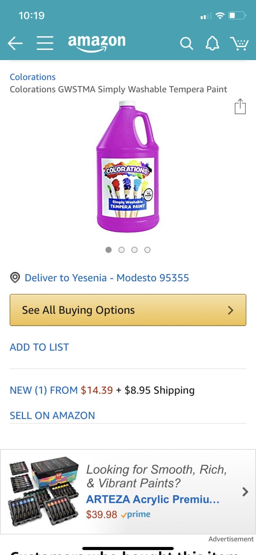 Colorations Tempera Paint Washable Nontoxic for Sale in Modesto, CA -  OfferUp