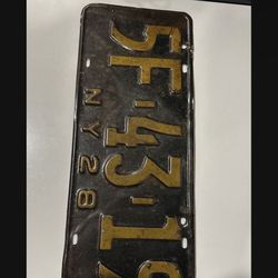 Antique Vintage Car Tag