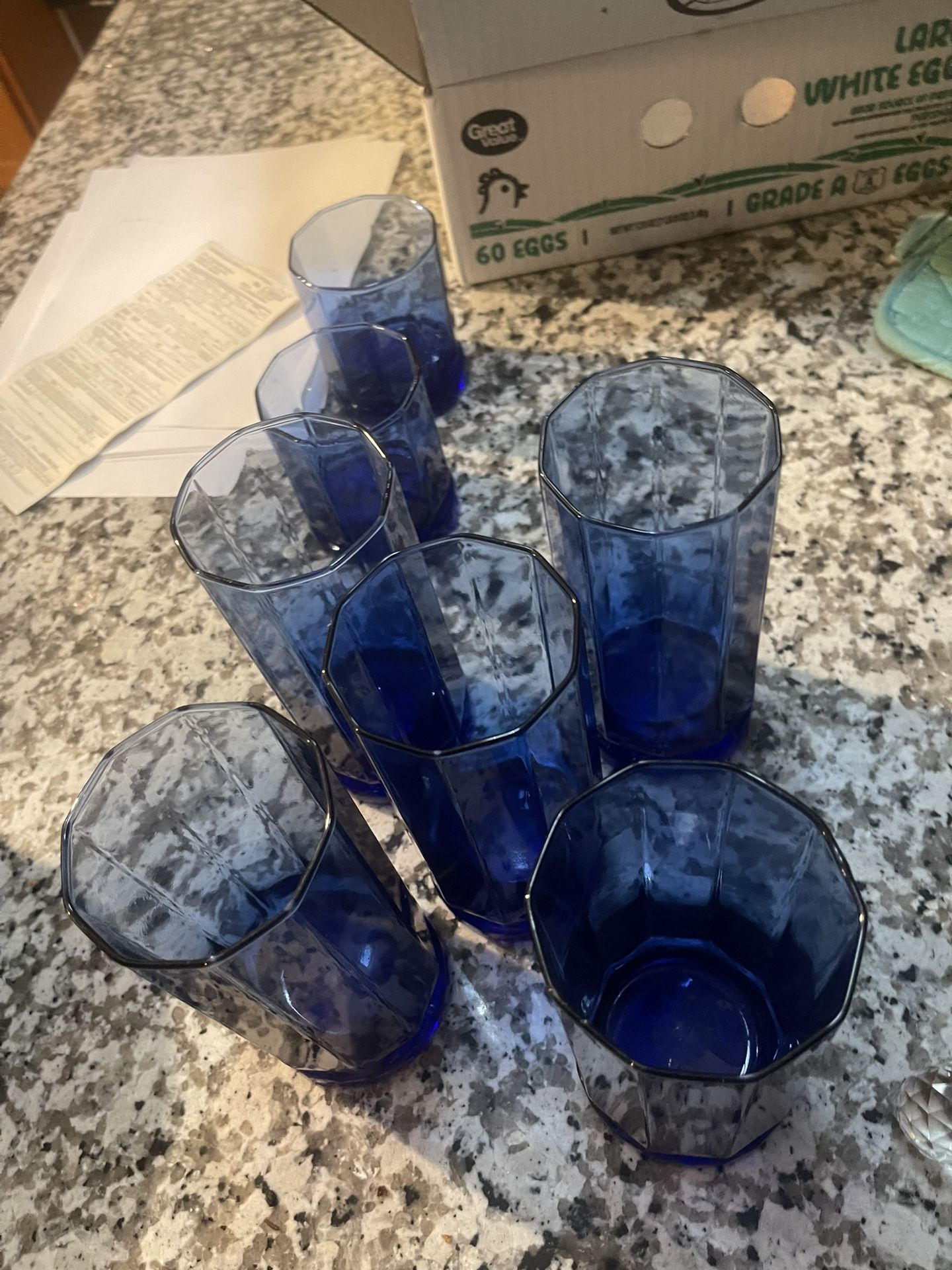 Blue Glass Set