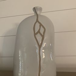 White Vase-Crate And Barrel