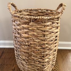 Large Wicker Woven Storage Basket with Handles