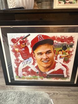 Mike trout signed canvas