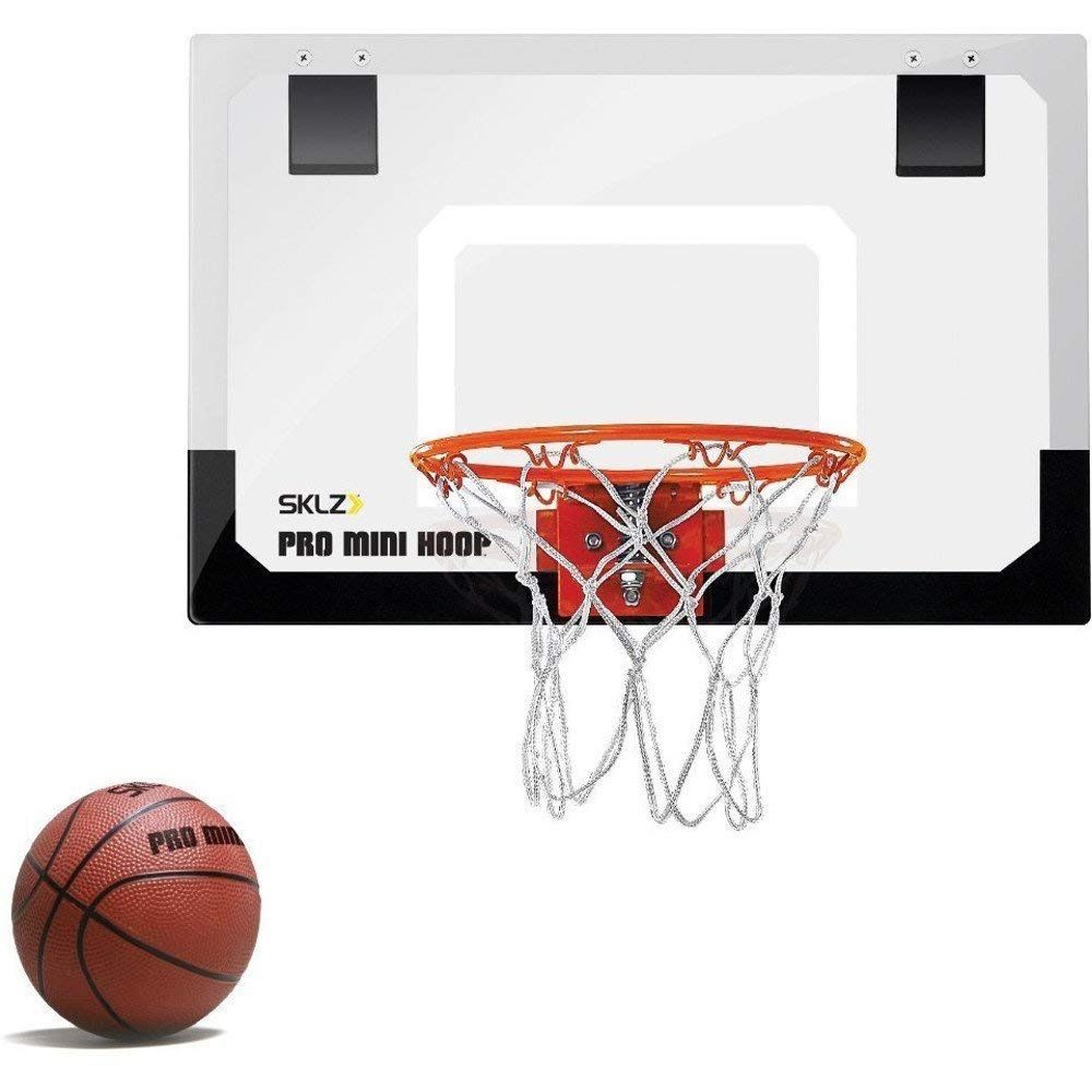SKLZ Pro Mini Basketball Hoop W/Ball. 18”x12” Shatter Resistant Backboard.