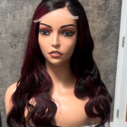 24 Inch 1b/99j Closure Wig 
