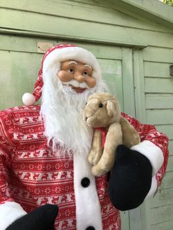 Huge life size - 6 Ft-Santa Claus In Christmas Pajamas 