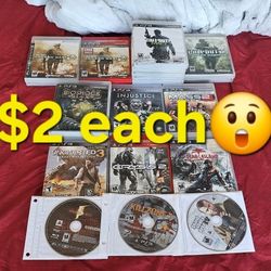 Sony PlayStation 3 Ps3 Games $2 Each 