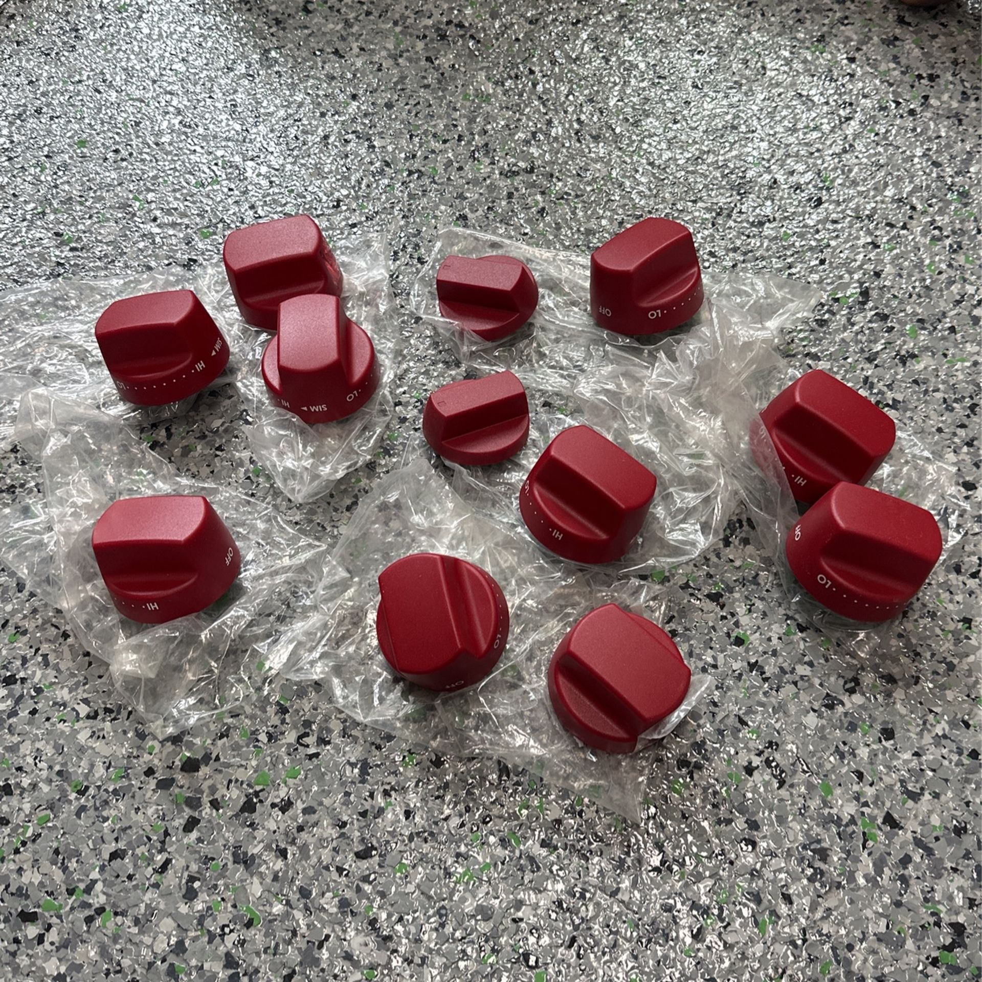 Wolf Range Knobs Red