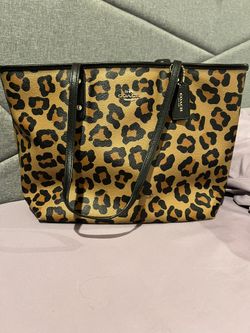 coach cheetah tote