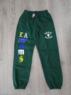 Born x Raised X LA Rams Sweatpants Size L New With Tags Exclusive Sold Out
