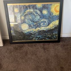 Framed Starry Night Poster