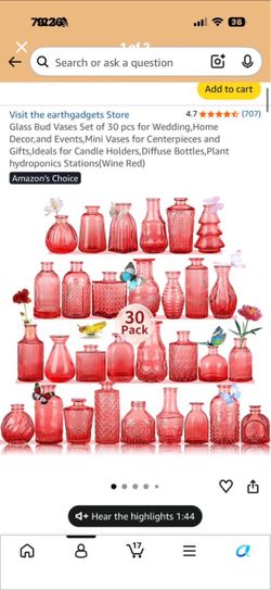 Bud vases 30pk