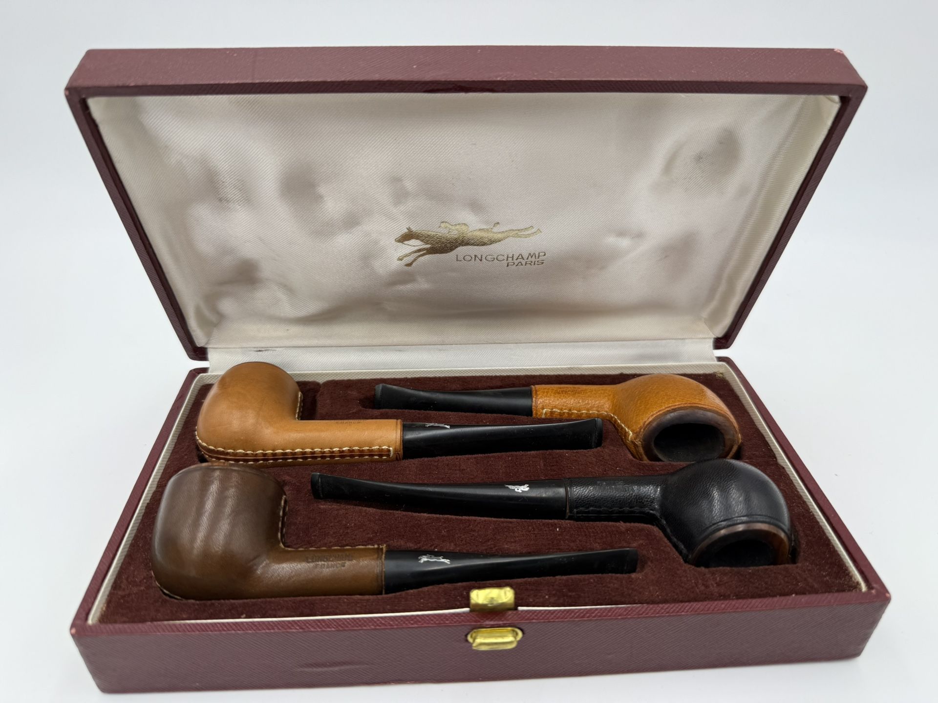 Vintage Set Of 4 Longchamp Pipes
