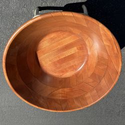 Large Beautiful Wood In Laid Bowl