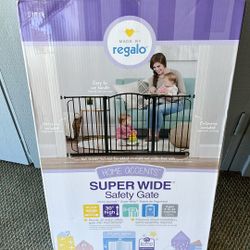 Regalo Baby Gate New Black Super Wide Safety Gate 