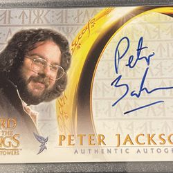 Topps Lord Of The Rings Autrograph Card - Peter Jackson - The Two Towers