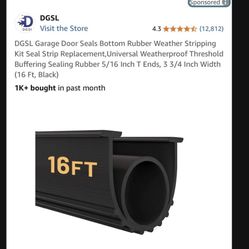 Garage Door, Bottom Rubber Seal.     20 Dollars 