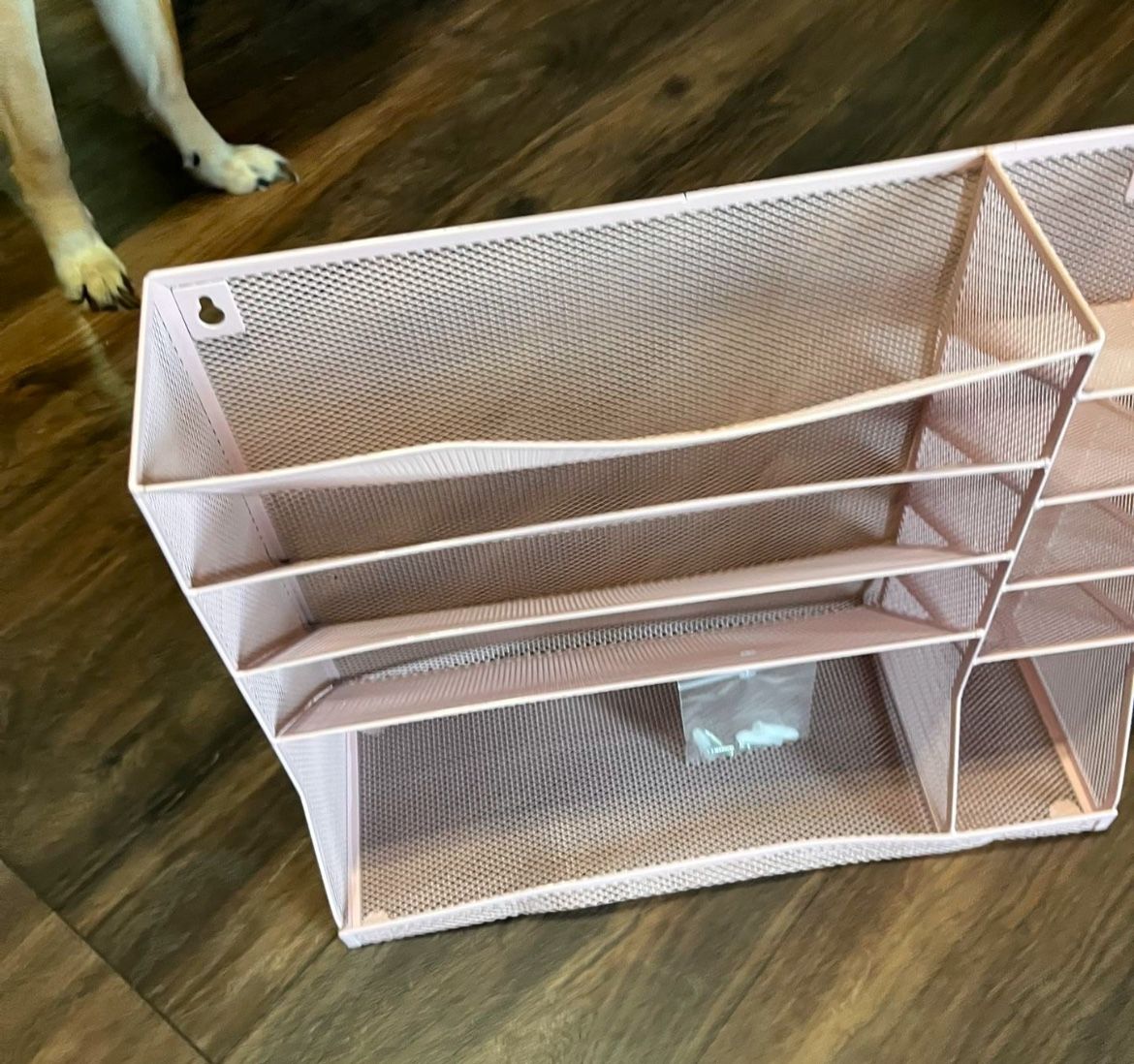 Walls Mounted File Organizer Vertical Four Tier Mesh Metal for Sorting files,