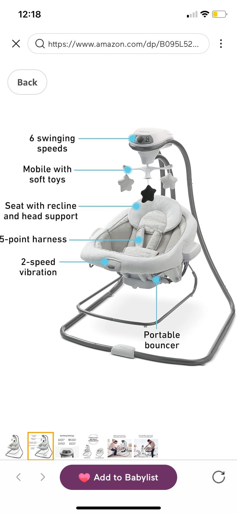 Graco DuetConnect LX Seat & Bouncer