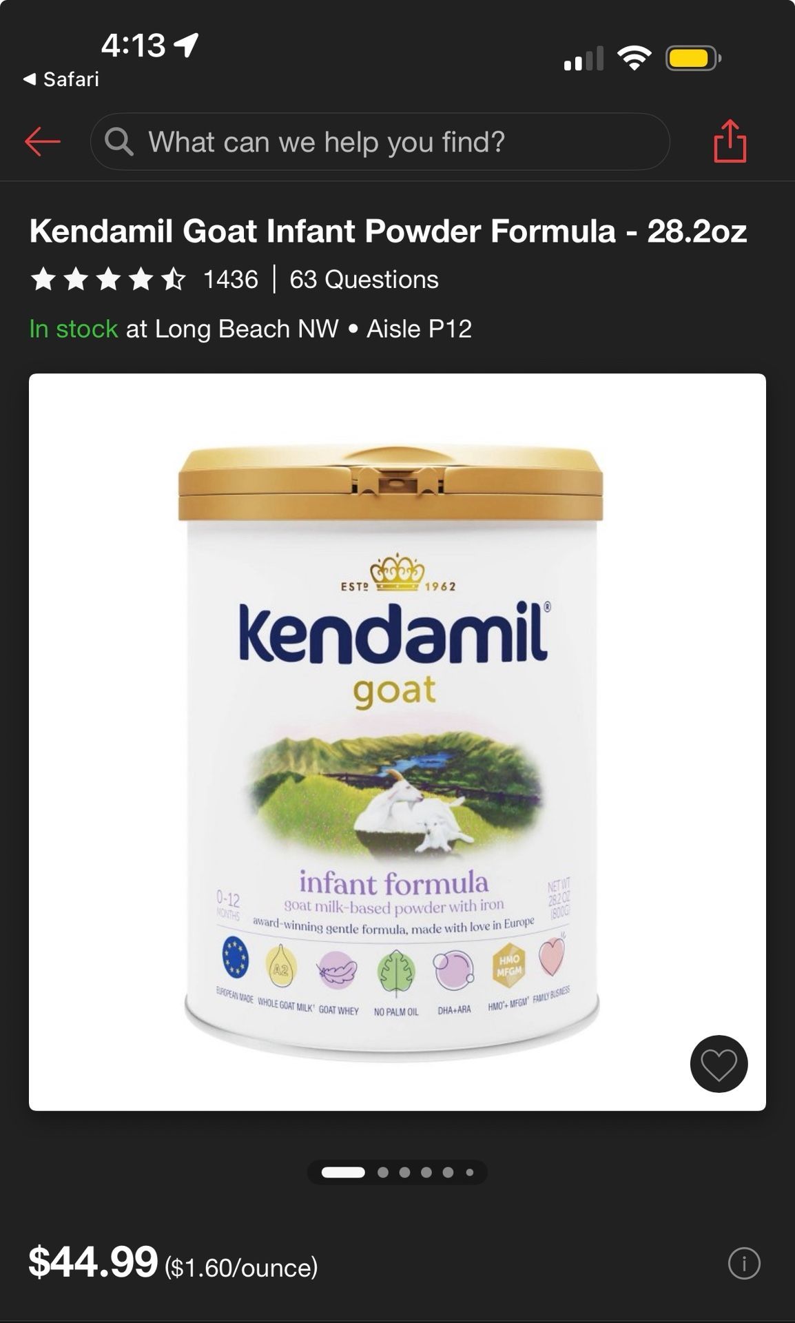Kendamil Goat (infant)
