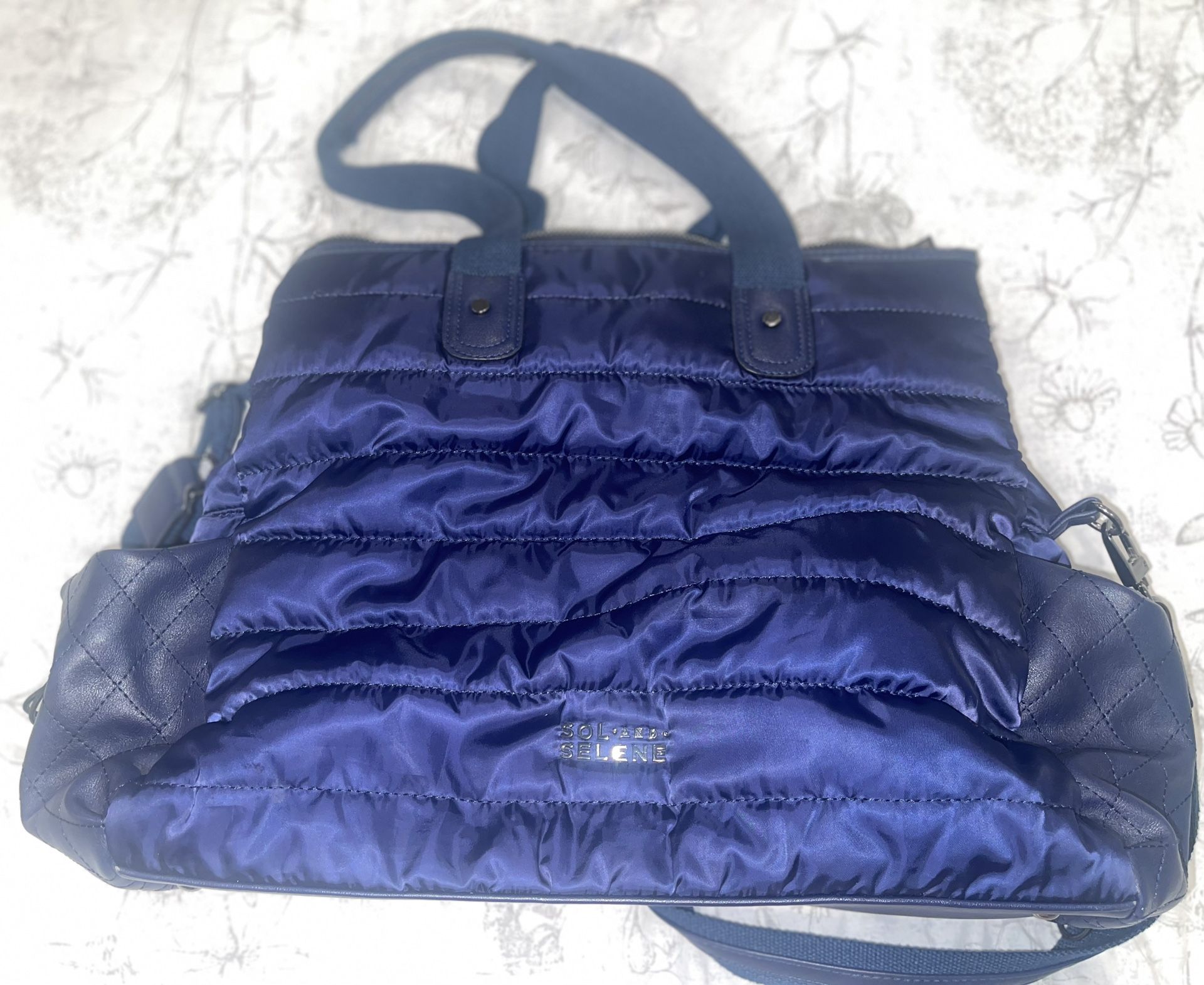 Luxury Blue Tote Duffel Gym Bag 