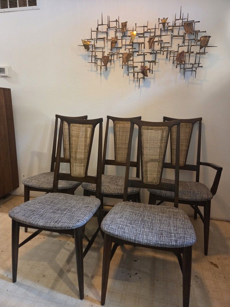 Five Mid Century Dining Chairs 